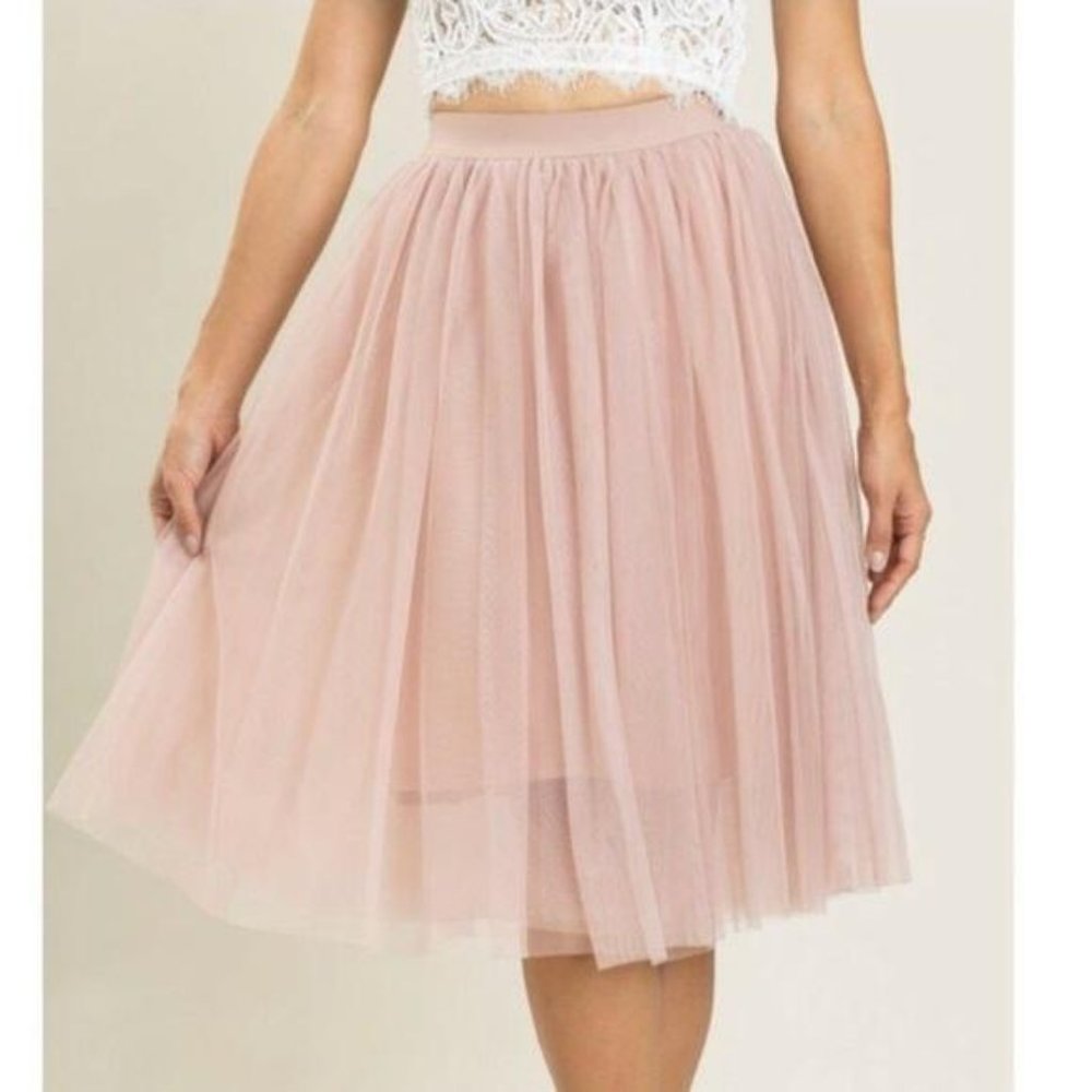Pink Tulle Skirt Sz XL